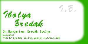 ibolya bredak business card